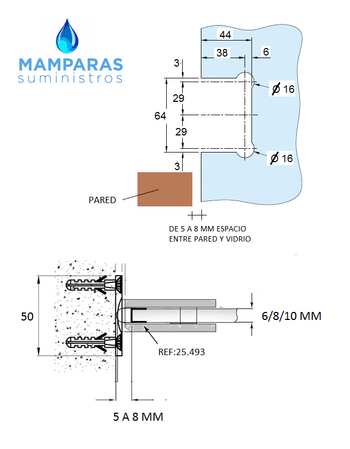 BISAGRA DORADA MATE CEPILLADO